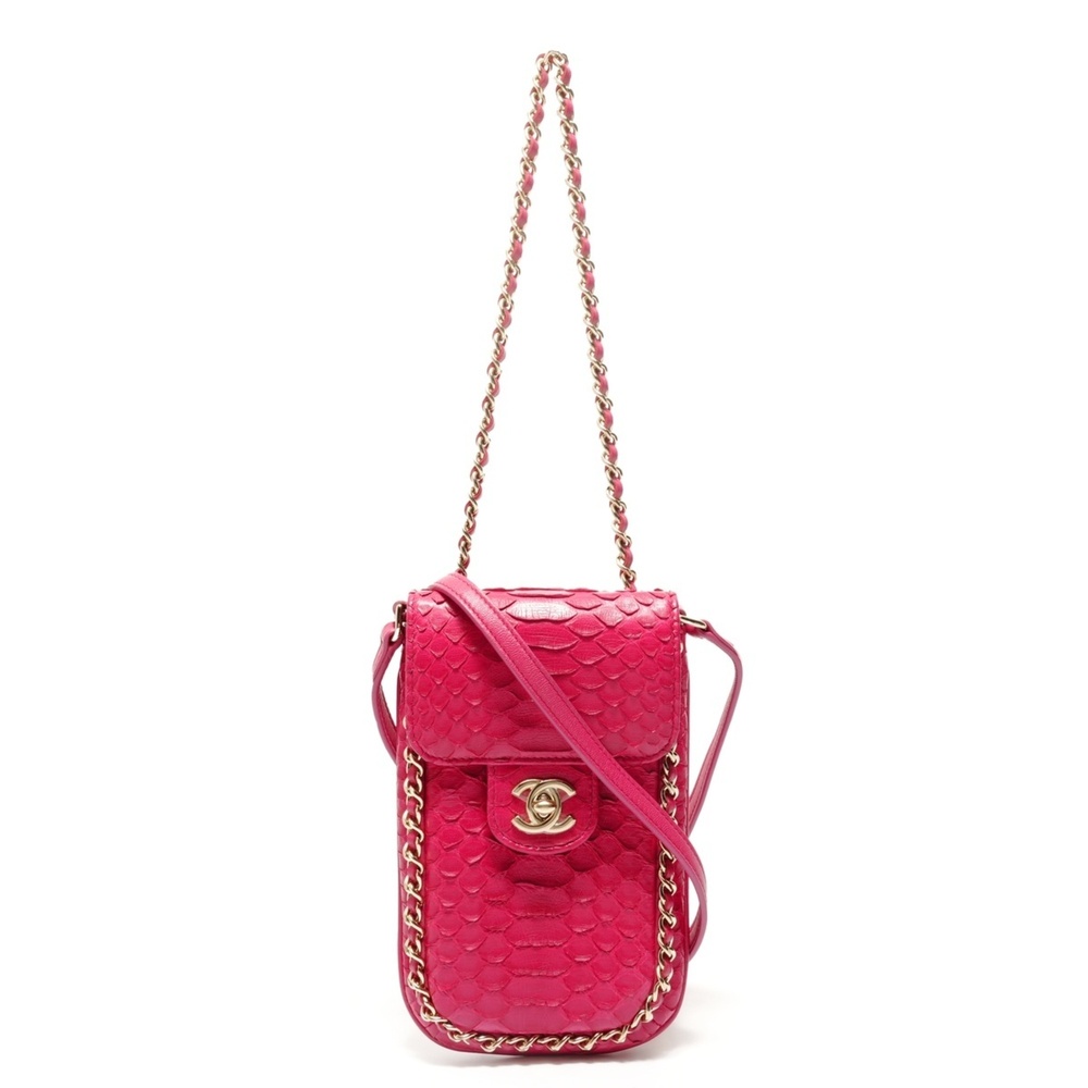 CHANEL Pink Logo Shoulder Bag